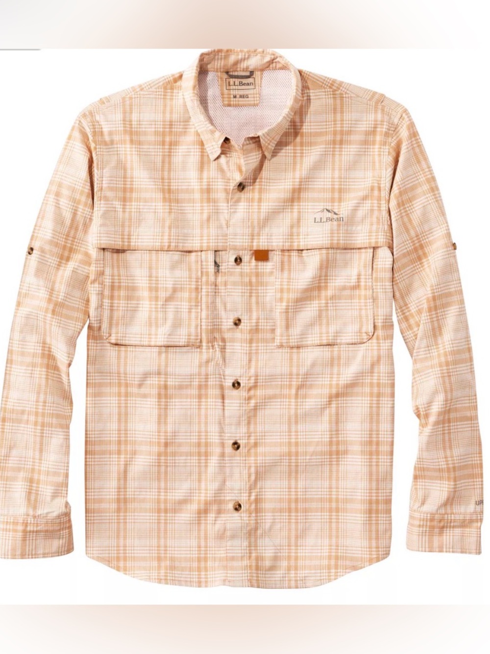 L.L. Bean Men's Tropicwear Long-Sleeve Plaid Button-Up Fishing/Outdoor Shirt